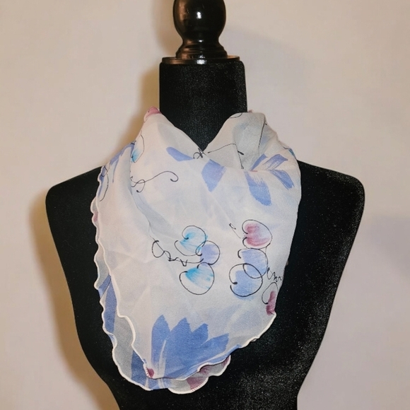 Accessories - Vintage Floral, Semi Sheer Scarf